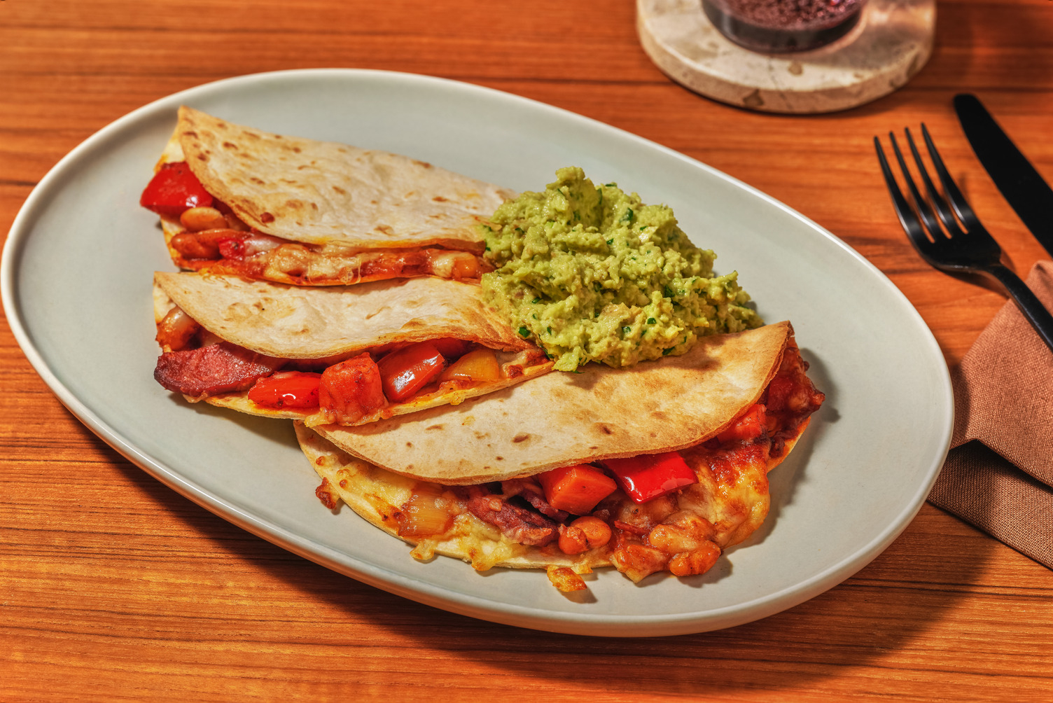 Tex-Mex Chipotle Double Chorizo & Bean Quesadillas