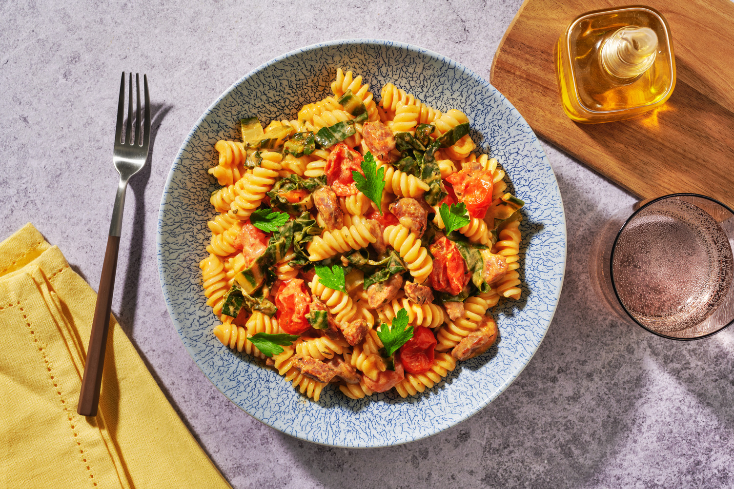 Creamy Chicken & Cherry Tomato Fusilli