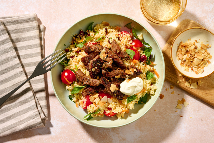 Herby Prawn & Jewelled Veggie Couscous
