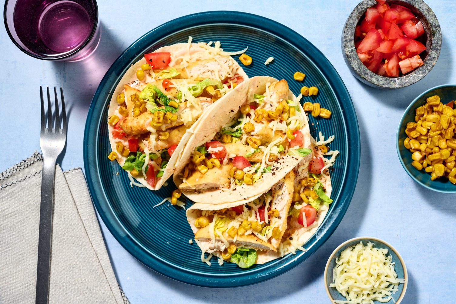 Crumbed Double Tex-Mex Chicken Tender Tacos