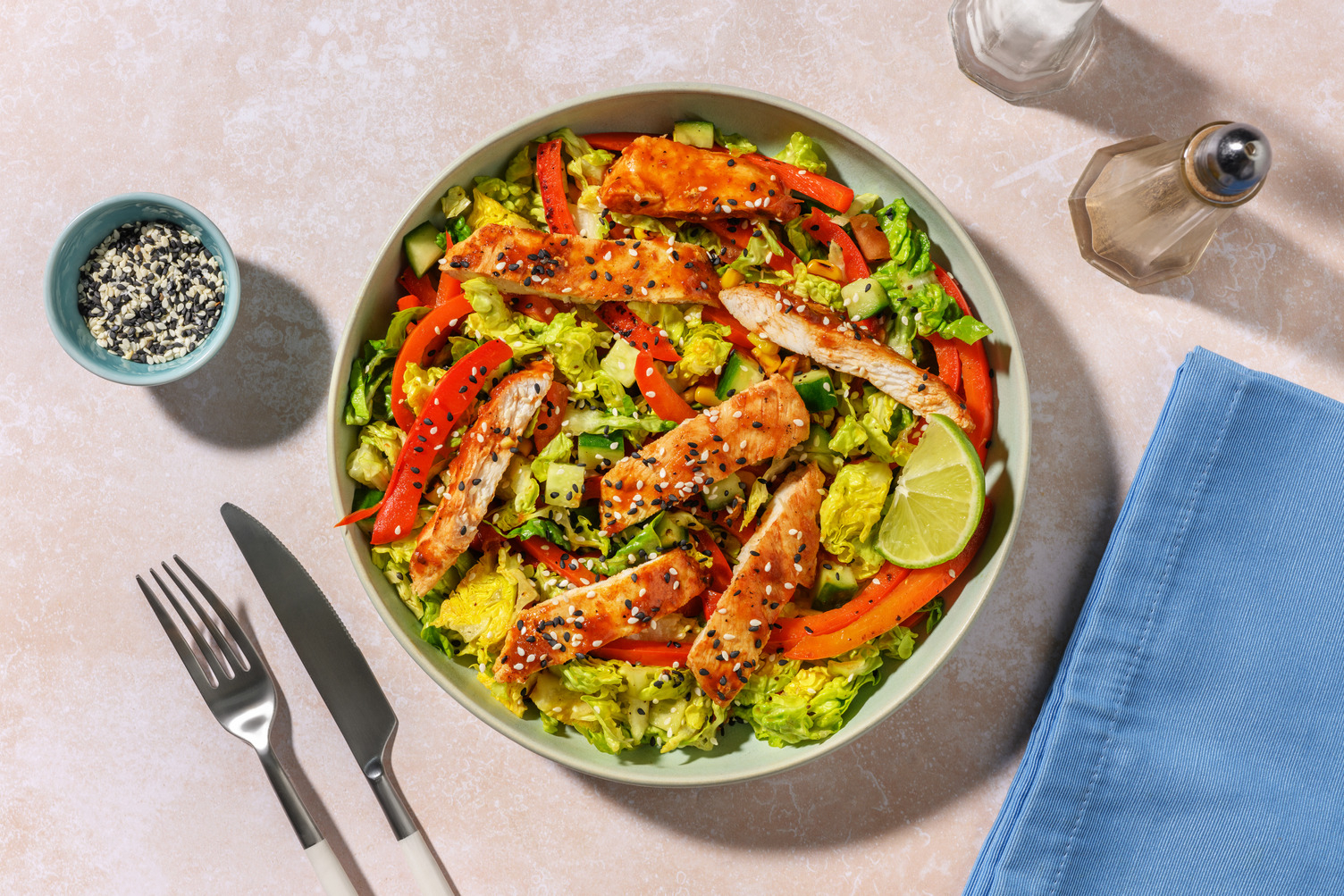 Chipotle Salmon & Zesty Capsicum Salad