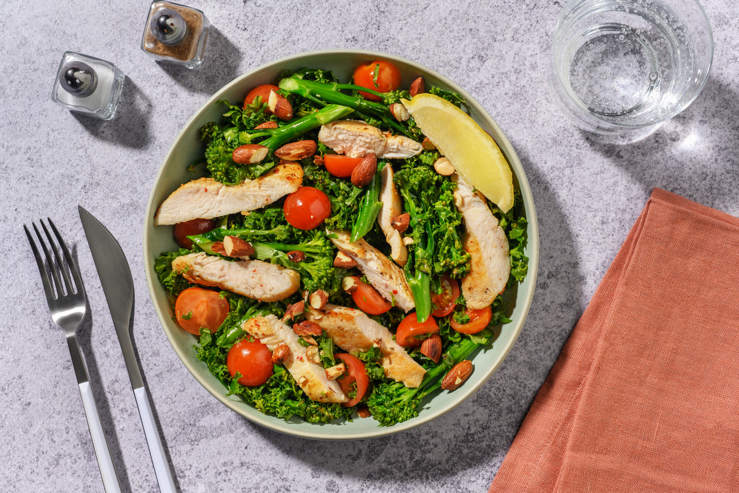 Harissa Chicken & Lemony Kale Salad
