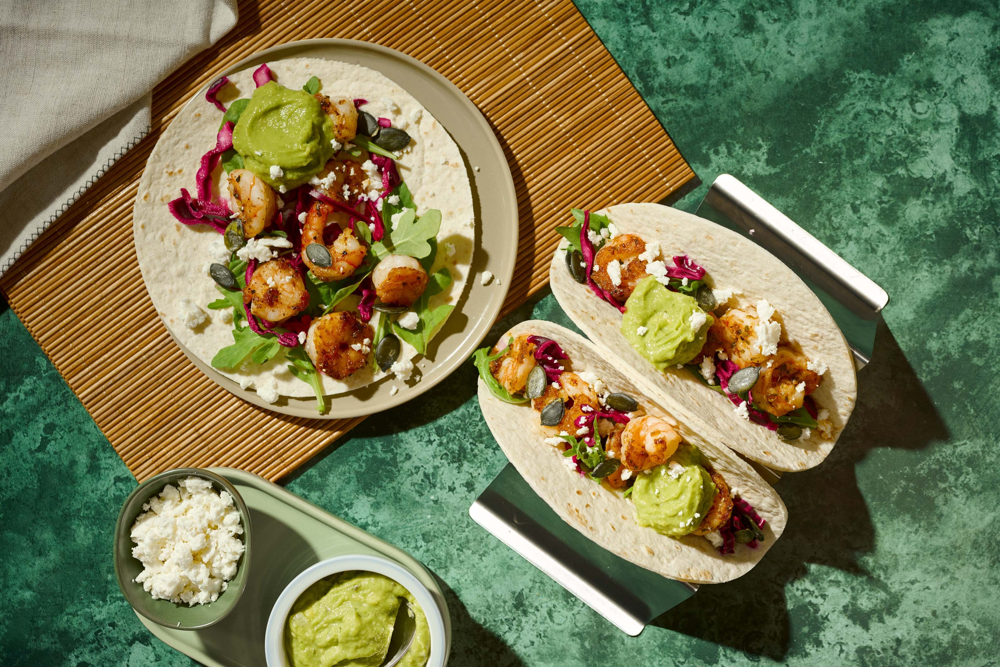 Choix du nutritionniste : Tacos aux doubles crevettes et aux légumes