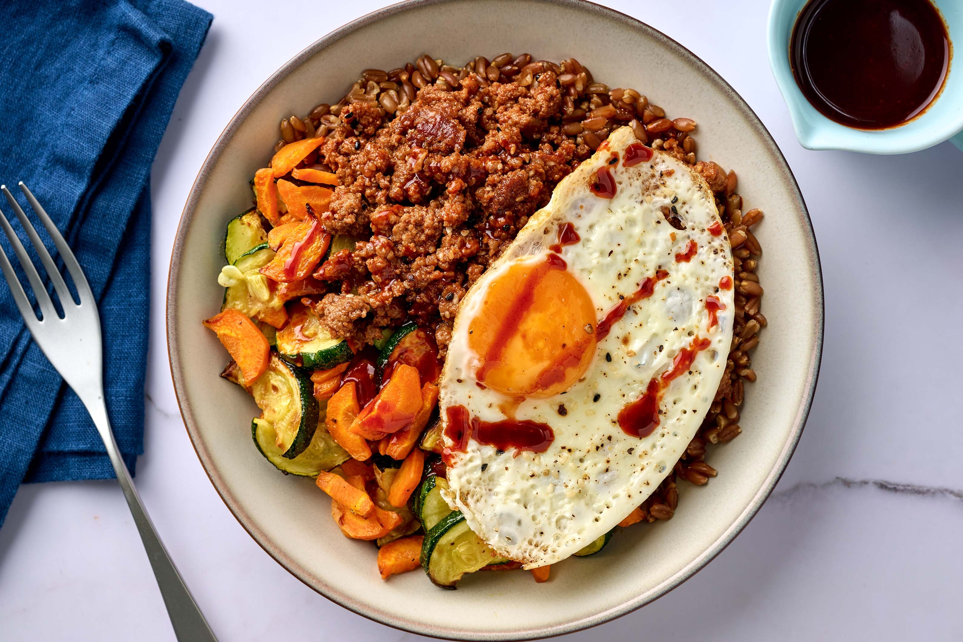 Nutritionist's Pick: Turkey and Farro Bibimbap Bowls