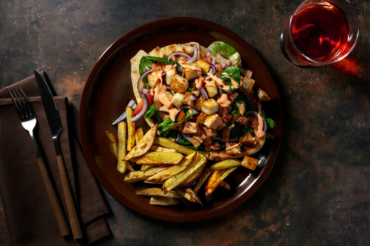 Souvlaki-Honig-Grill-Bratchäs-Fladen