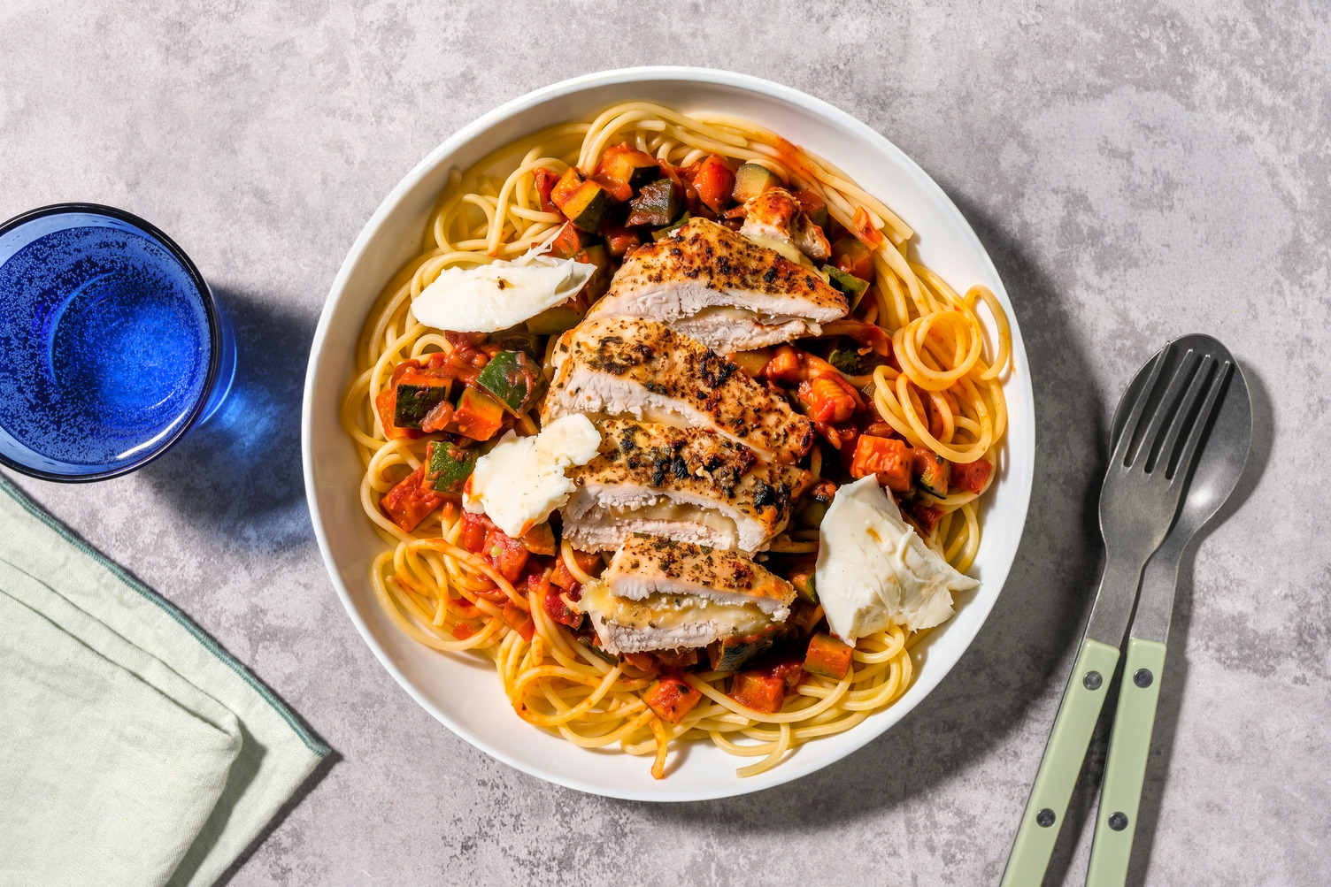 Gevulde kipfilet met mozzarella