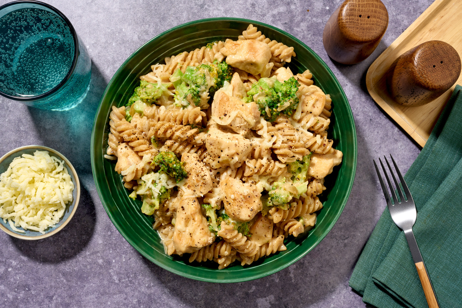 Eenpanspasta kip Alfredo
