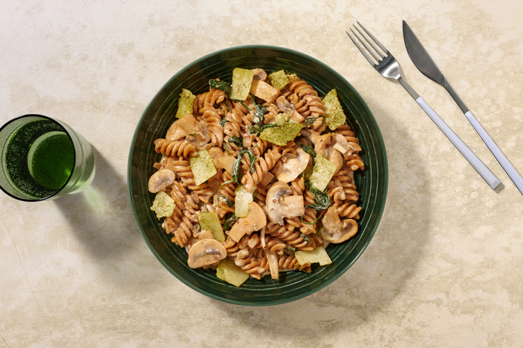 Volkoren fusilli met misochampignons