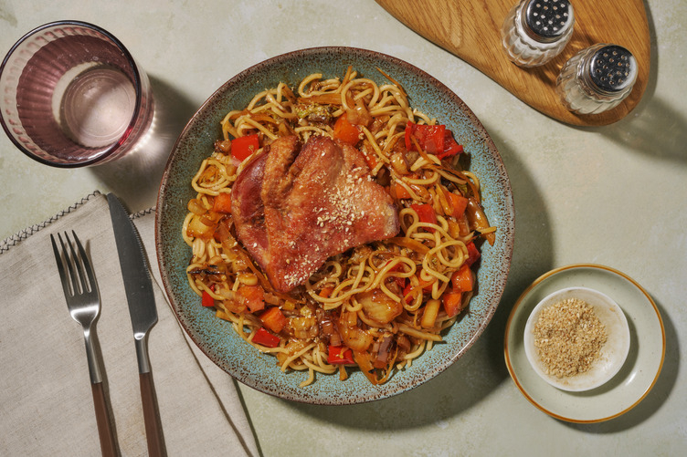 Confit de canard & nouilles au blé complet 