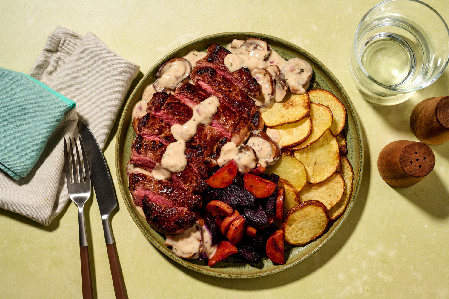 Filet mignon in mosterdroomsaus