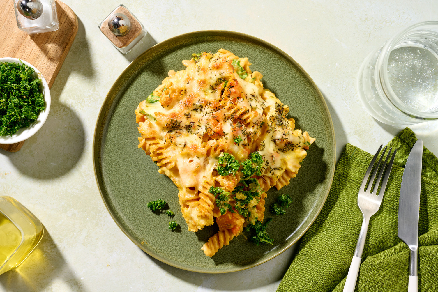 Gratin de pâtes au potimarron