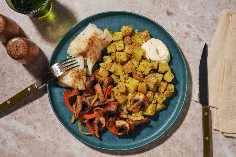 Kabeljauw met pesto-patatjes