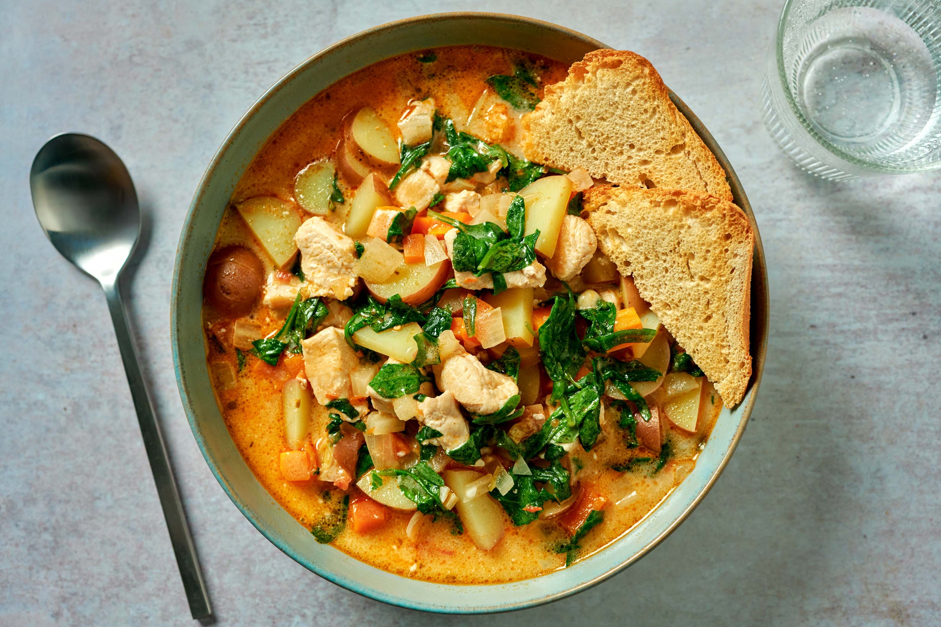 Creamy Tuscan Organic Chicken Breast Soup