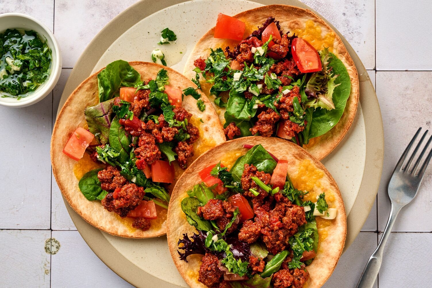 Chimichurri Impossible® Burger Patties Tacos
