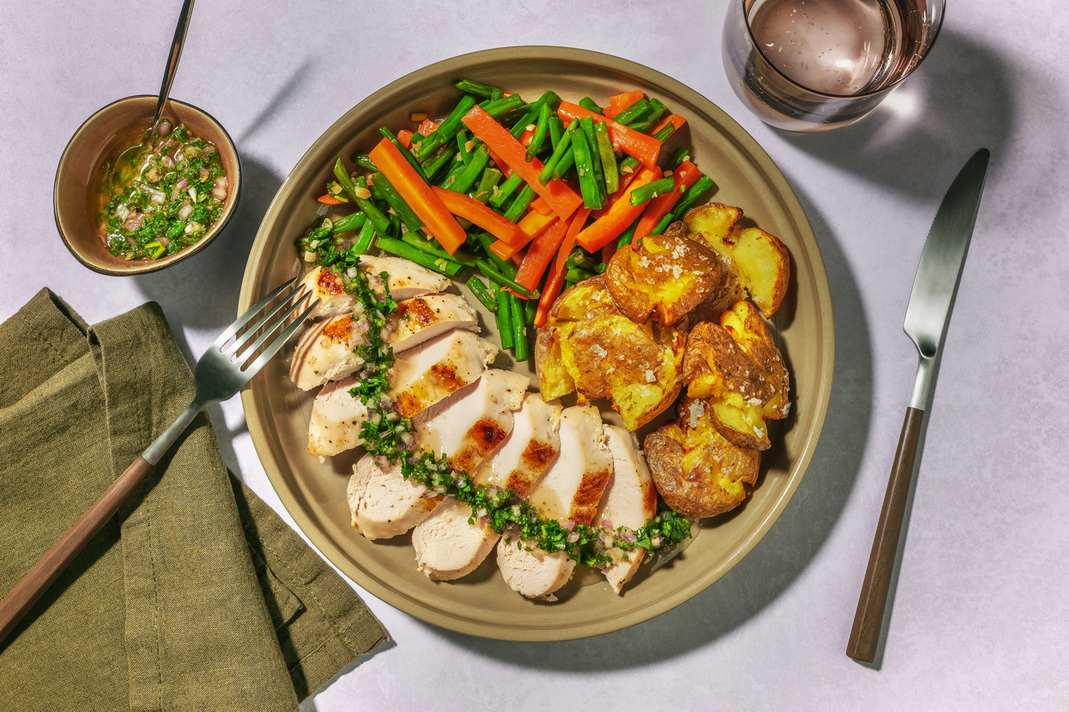 Turkey and Crispy Smashed Potatoes