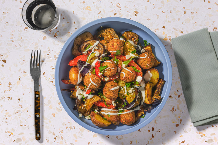 Falafels au zhoug & fromage à la grecque
