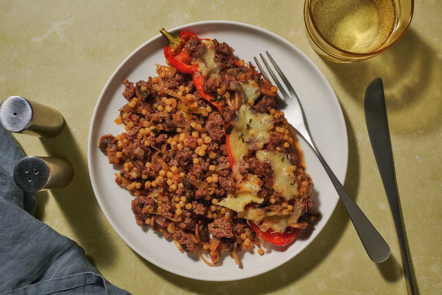 Gevulde puntpaprika's met rundergehakt