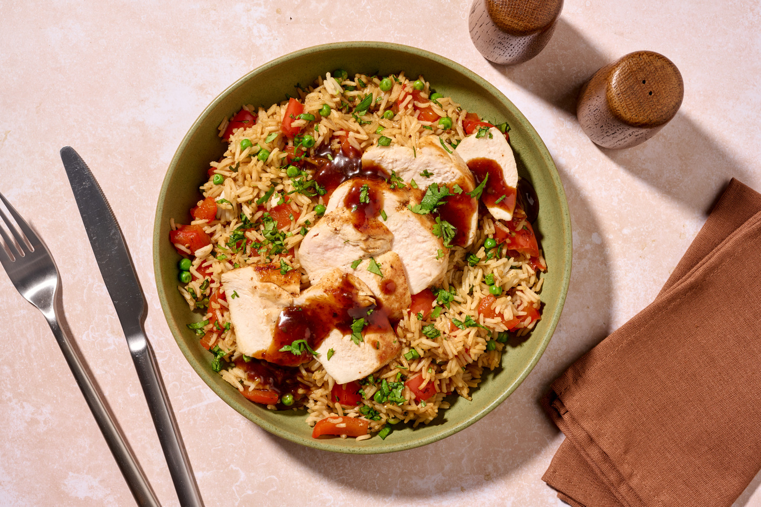 One Pot Caribbean Style Double Jerk Chicken and Rice
