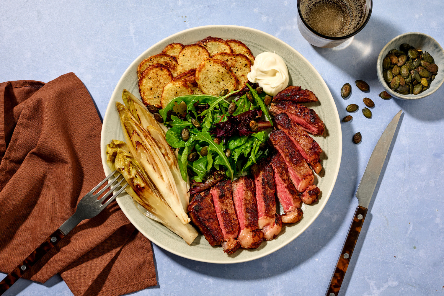 Entrecôte & chicon caramélisé