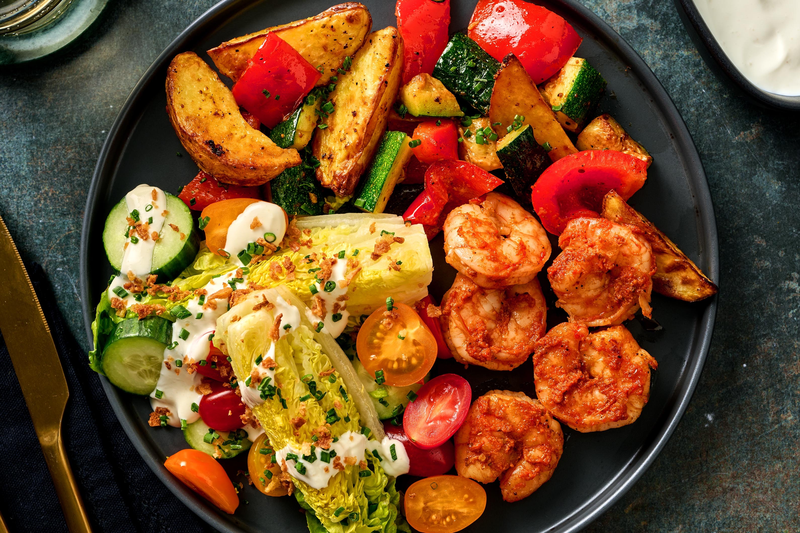 Crevettes géantes méditerranéennes grillées
