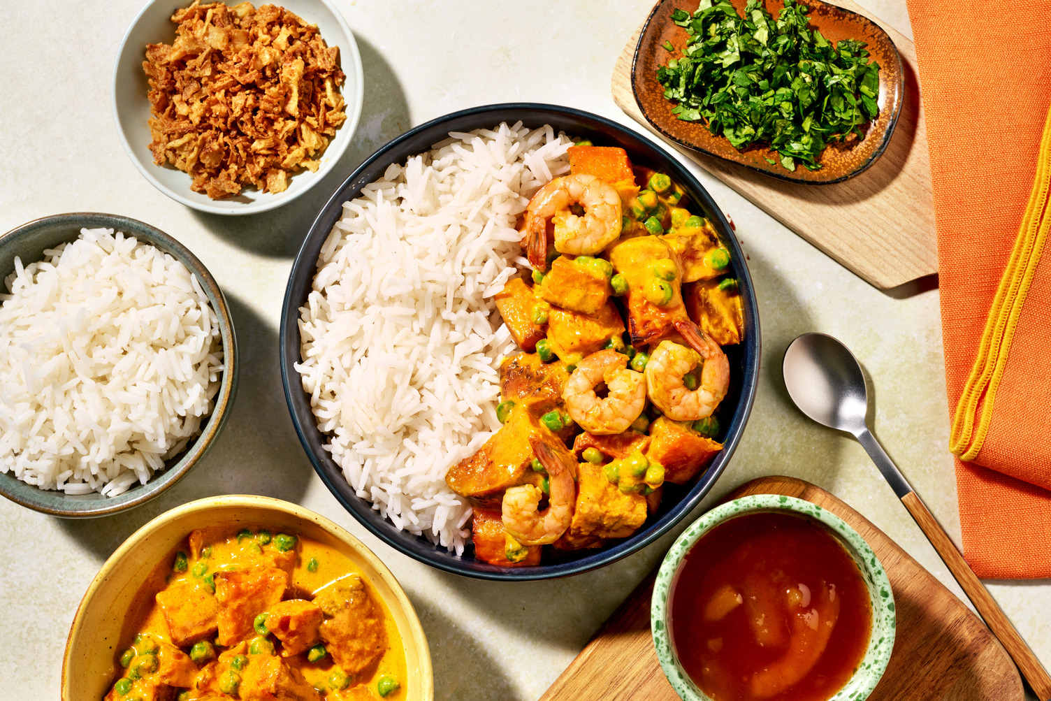 Easy Veggie Korma with Prawns