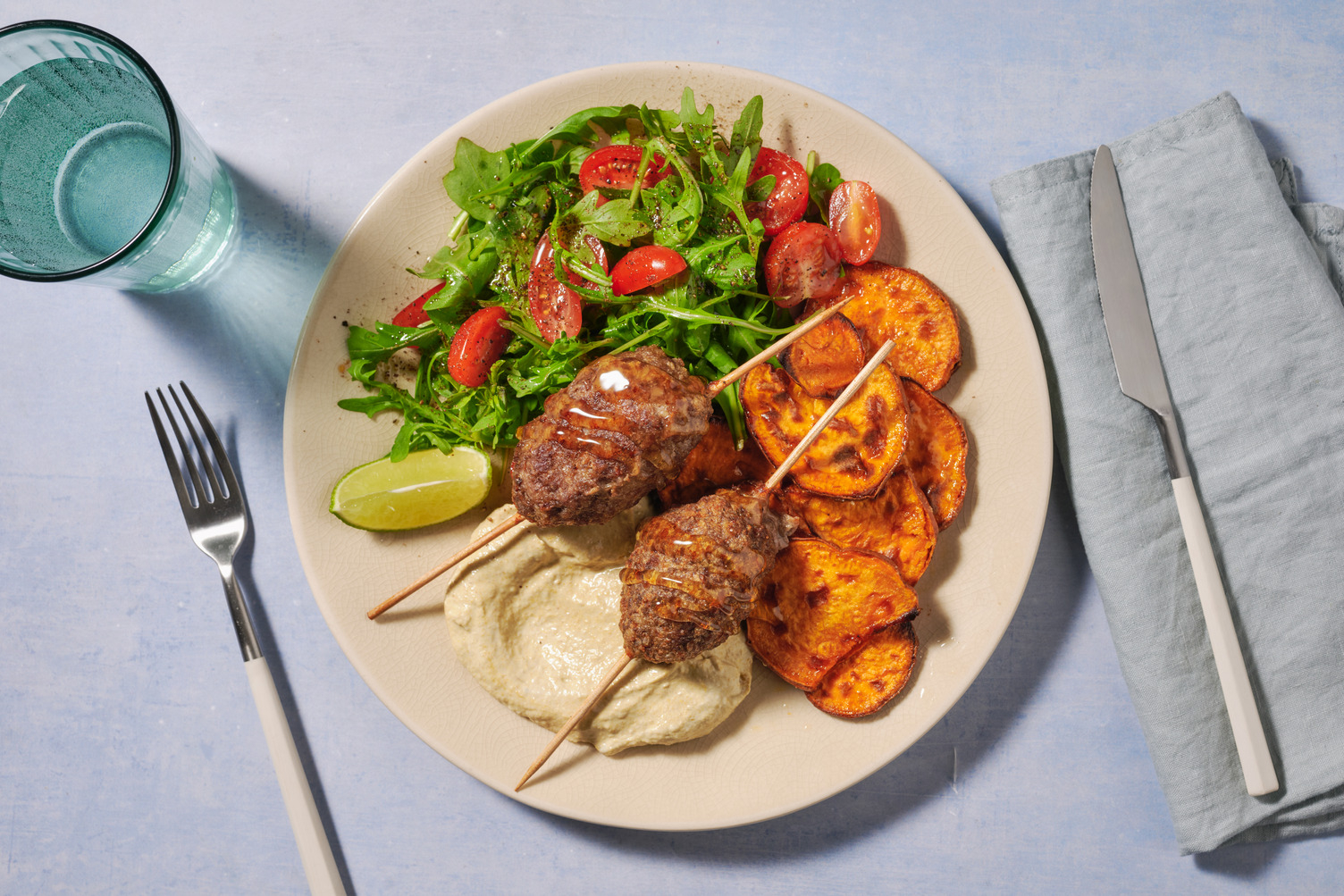 Brazilian Style Pork Skewers & Green Chilli Yoghurt