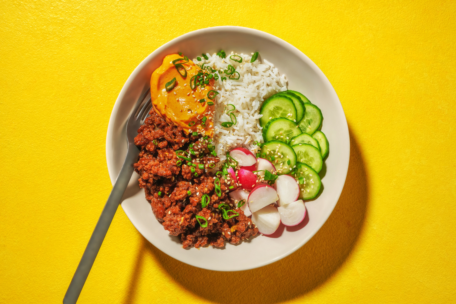 Snabblagad koreansk nötfärsbowl