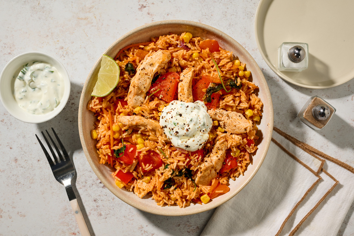 One pot ris og spicy kylling