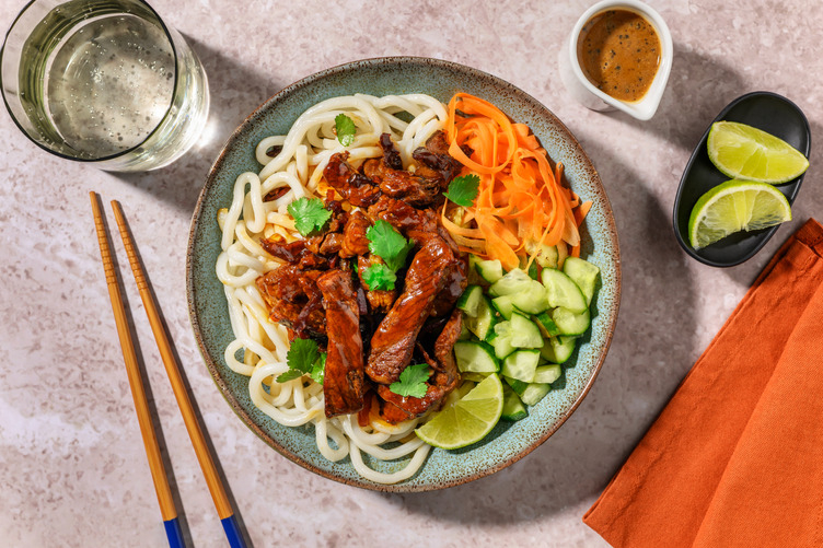 Cambodian-style Shaking Chicken Noodle Salad