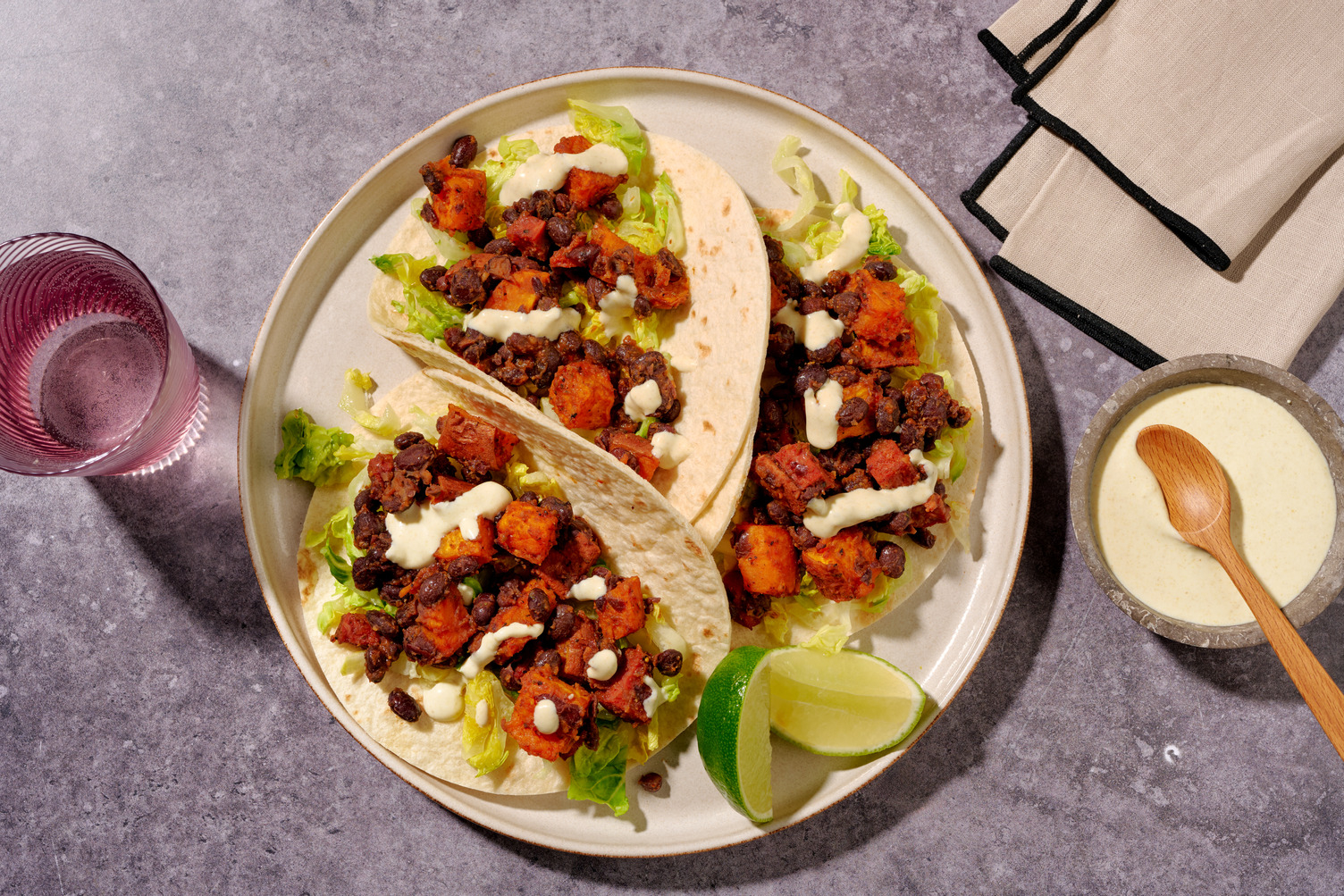 Brazilian Style Spiced Double Chorizo and Black Bean Tacos