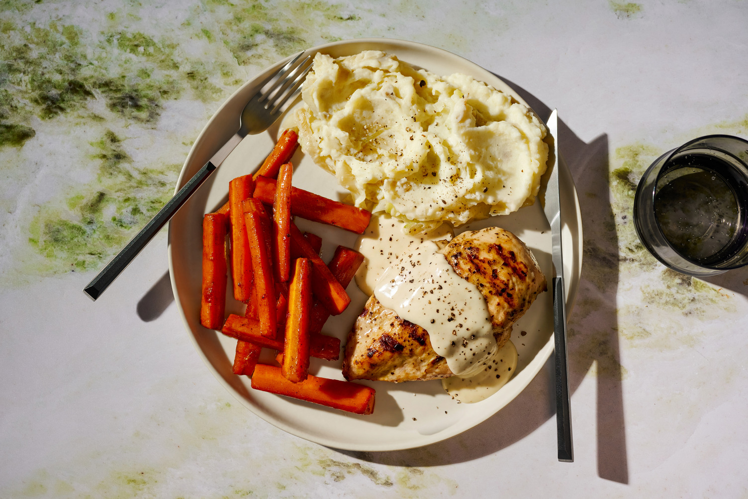 Chicken and Belgian Style Stoemp aux Poireaux