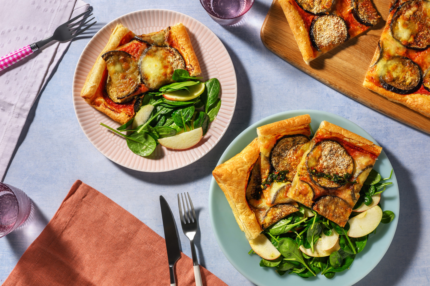 Smördegspaj med aubergine och Parmigiano Reggiano