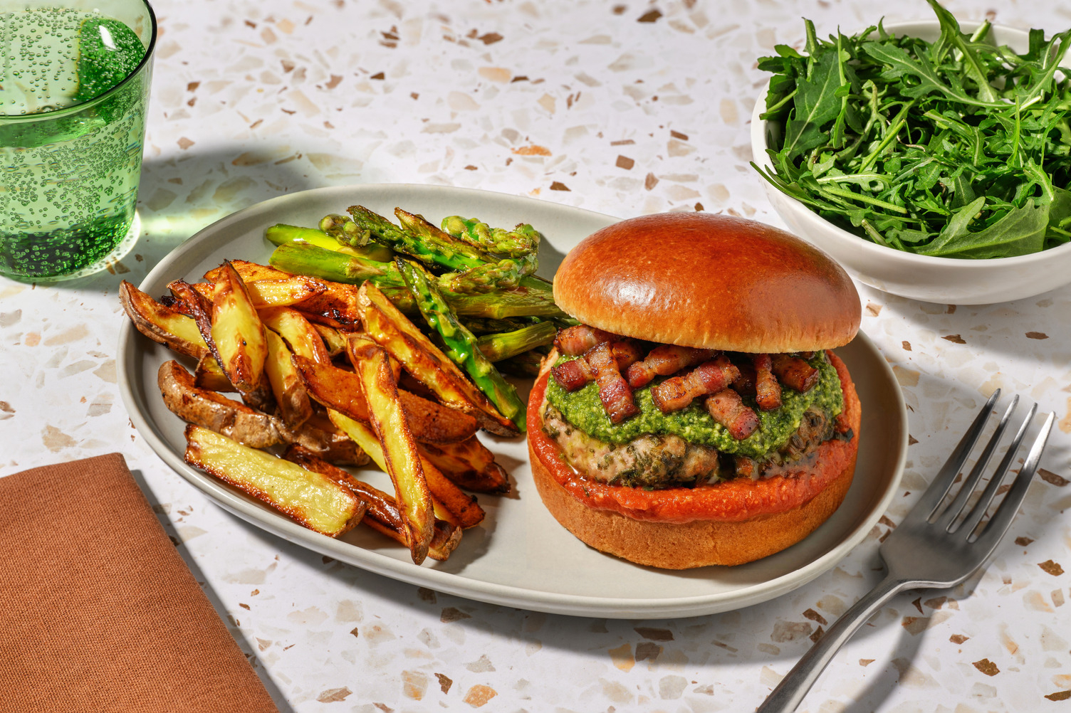 Italy's Cheesy Parmigiana Sausage and Bacon Burgers