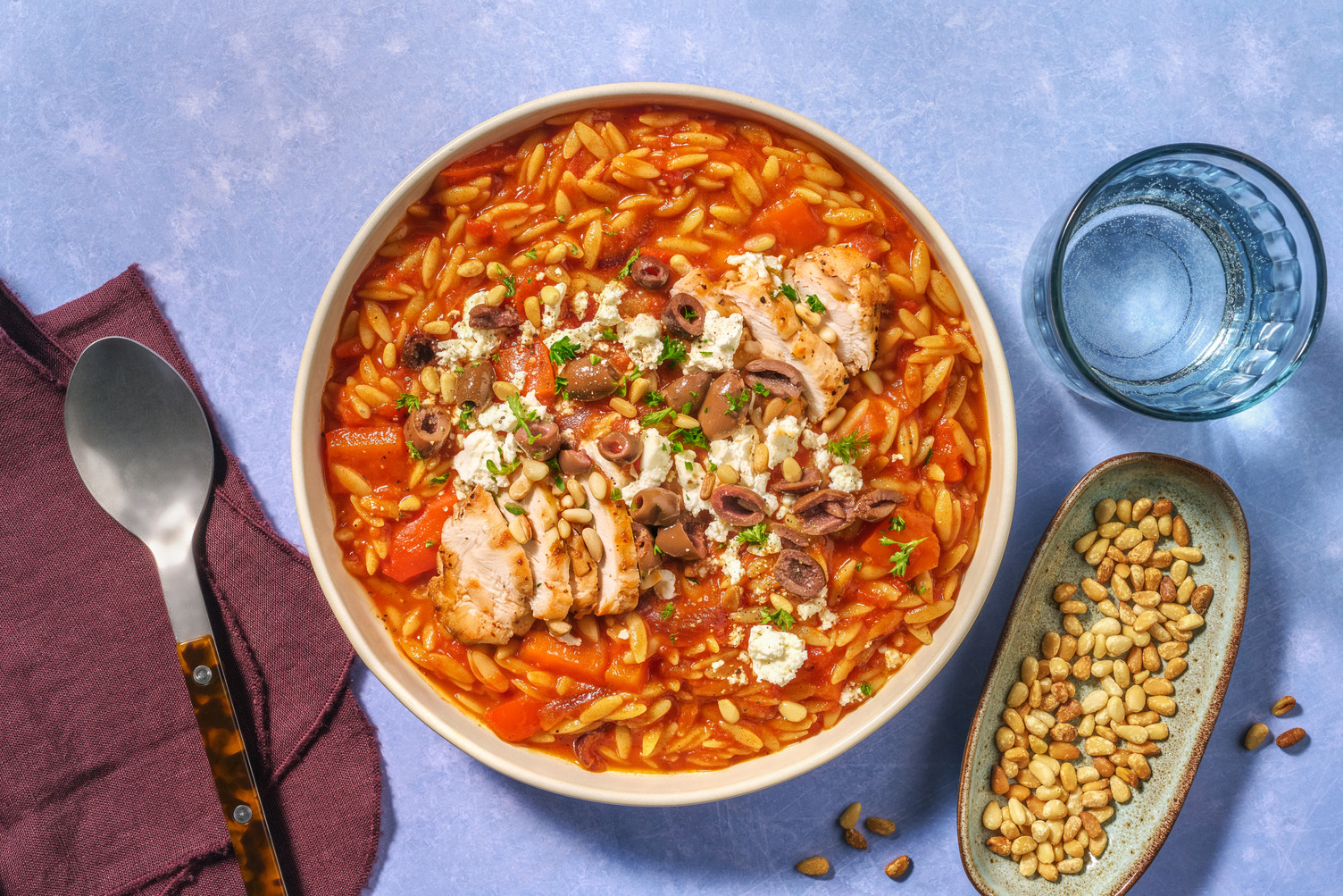 Griechischer Orzo mit Bio-Hähnchen