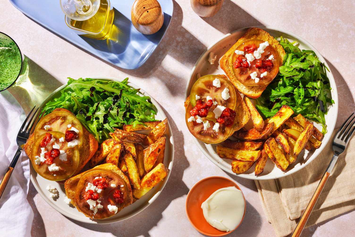 Chorizo, Goat's Cheese and Kumato Tomato Tartines