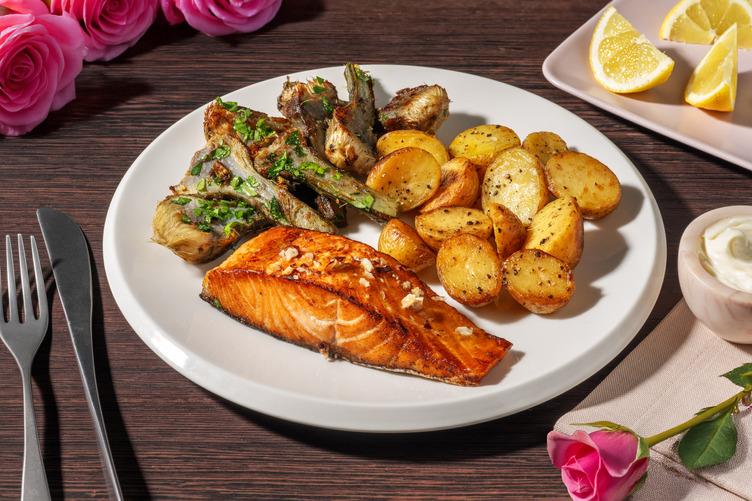 A lume di candela - salmone in crosta di nocciole