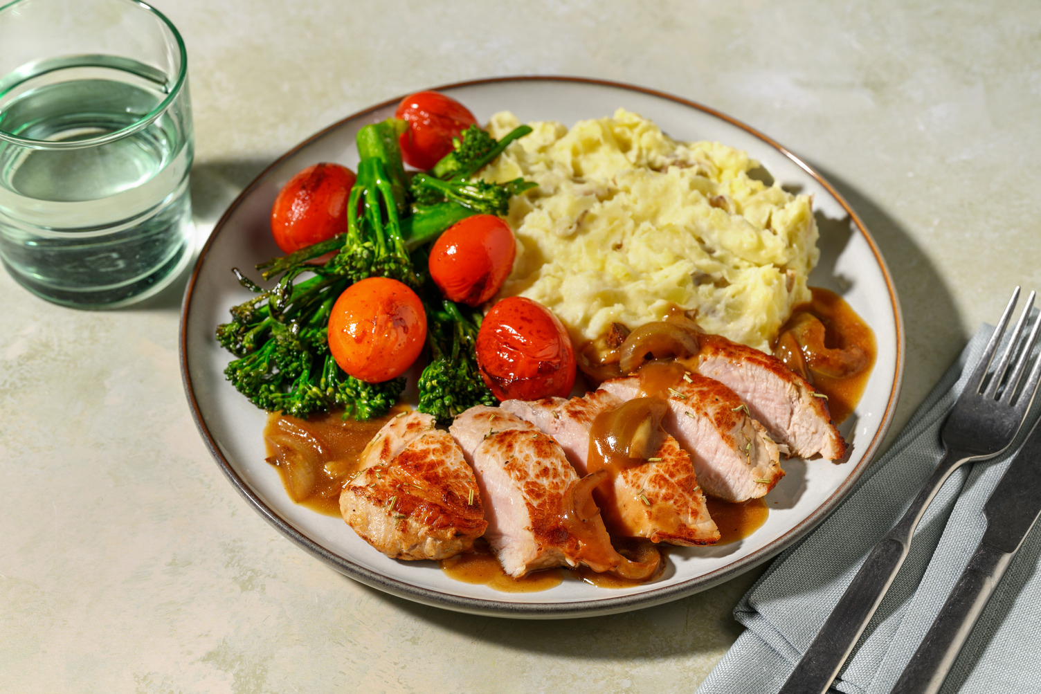 Pork Steaks and Caramelised Onion Guinness® Gravy