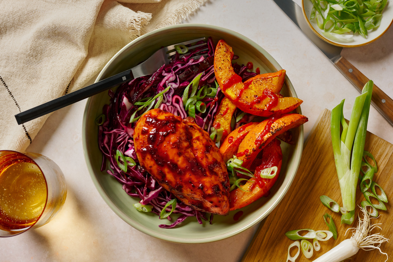 BBQ Chicken Breast and Hokkaido Pumpkin Wedges