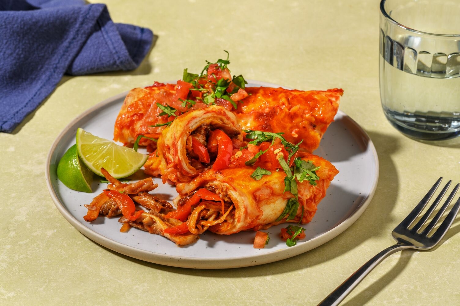 Käsige Austernpilz Enchiladas