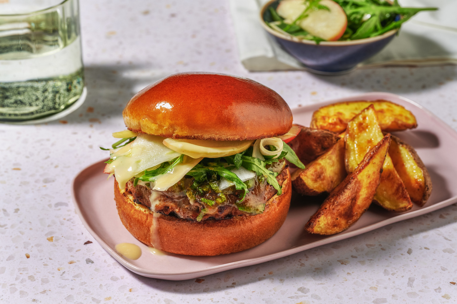 Sticky Pork & Apple Burgers and Fennel Slaw