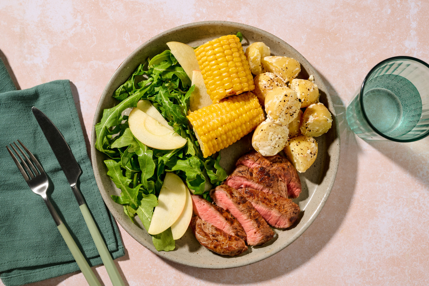 Amarillo Chilli Rump Steaks & Garlic Corn on the Cob