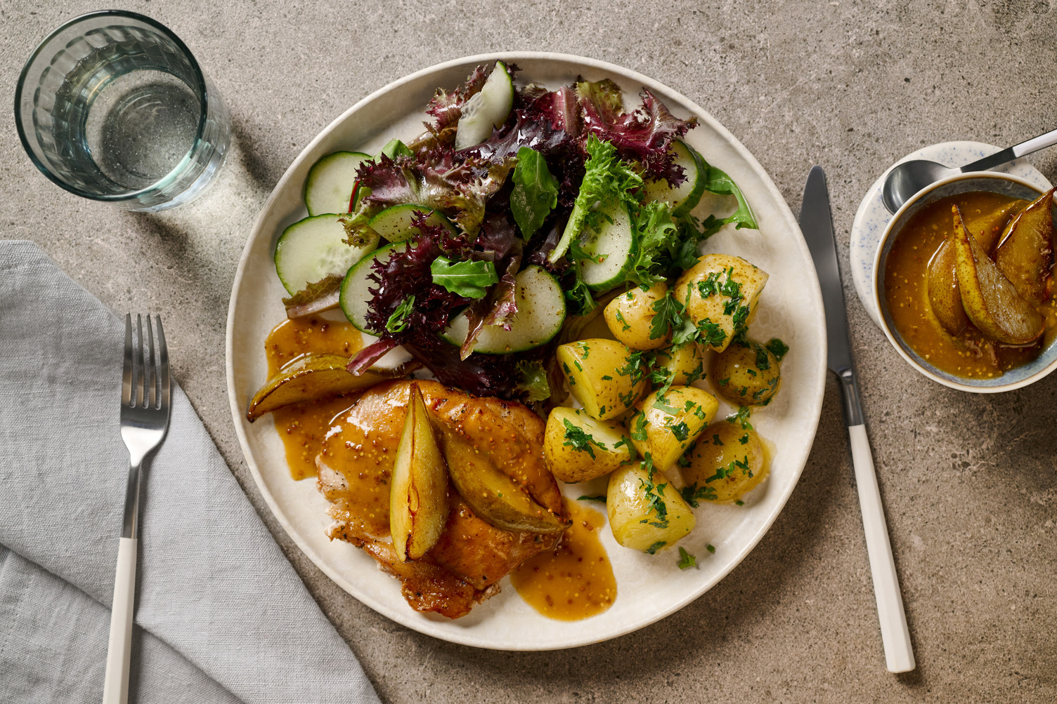 Rump Steak in Roasted Pear Sauce