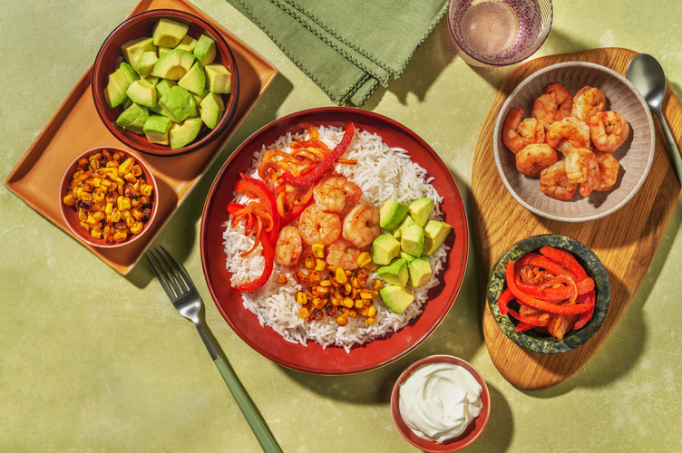 Double XL King Prawn Fajita Bowl