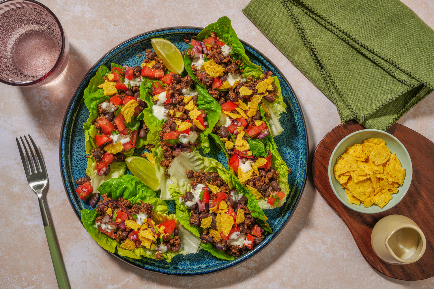Taco Salatschiffchen mit Hack vom Weiderind