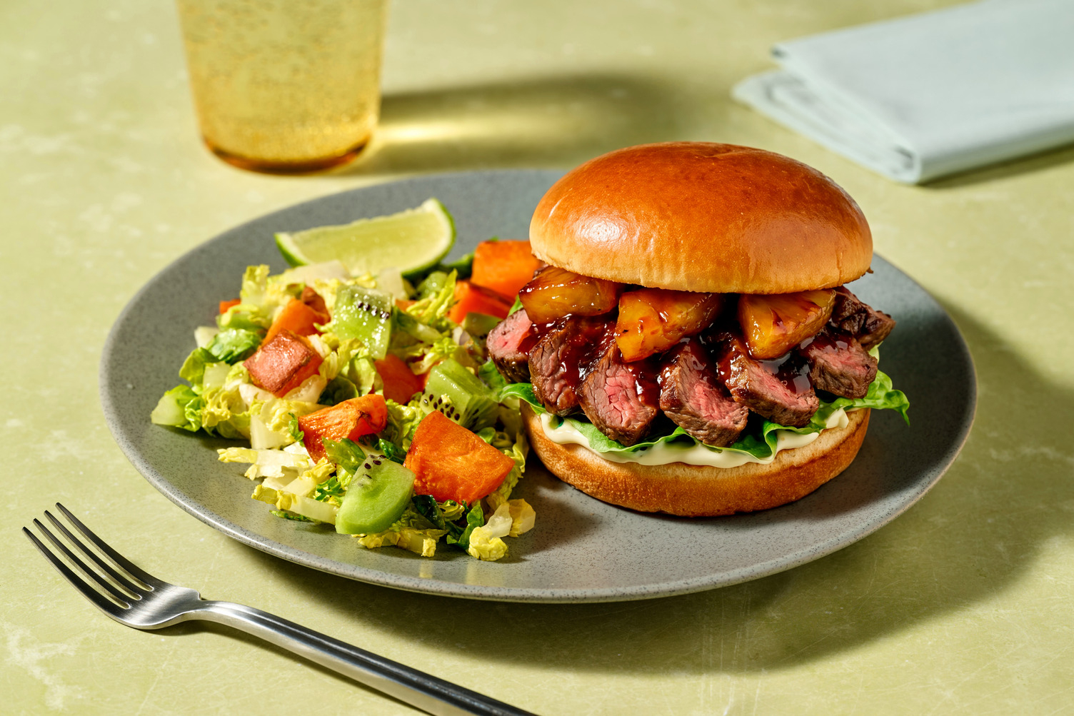 Mango-Jerk Rump Steak Sandwich