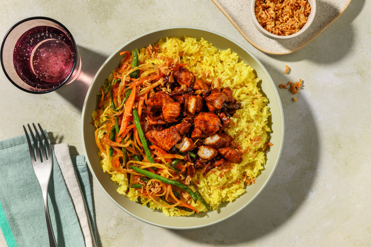 Javanese-style Chicken on Yellow Rice