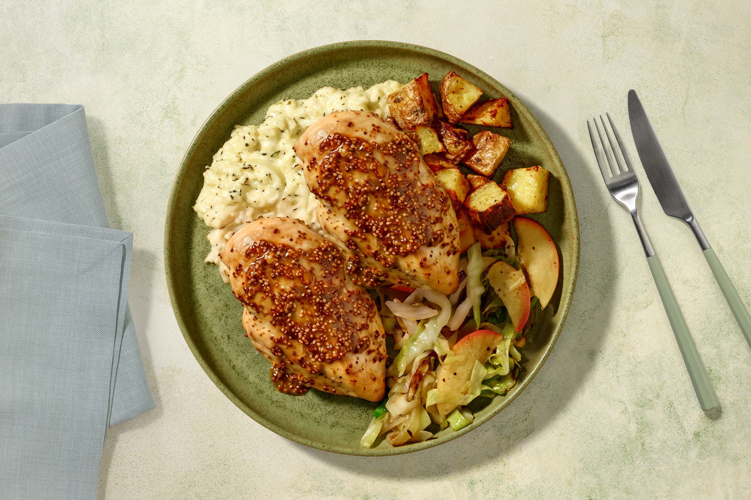 Double Honey Mustard Chicken & Thyme Bread Sauce