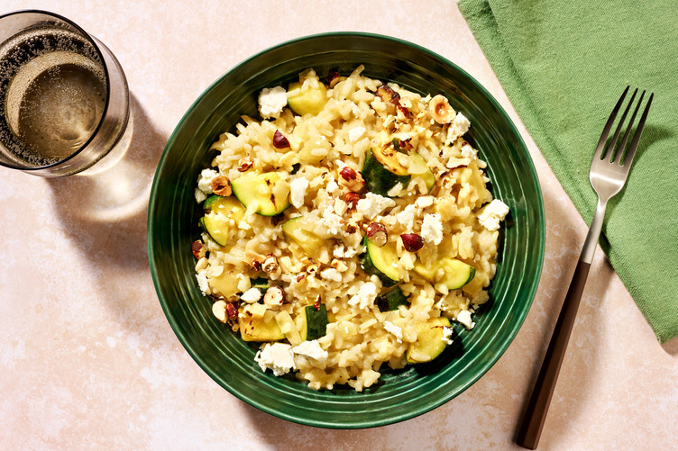 Spinach, Courgette and Goat's Cheese Risotto