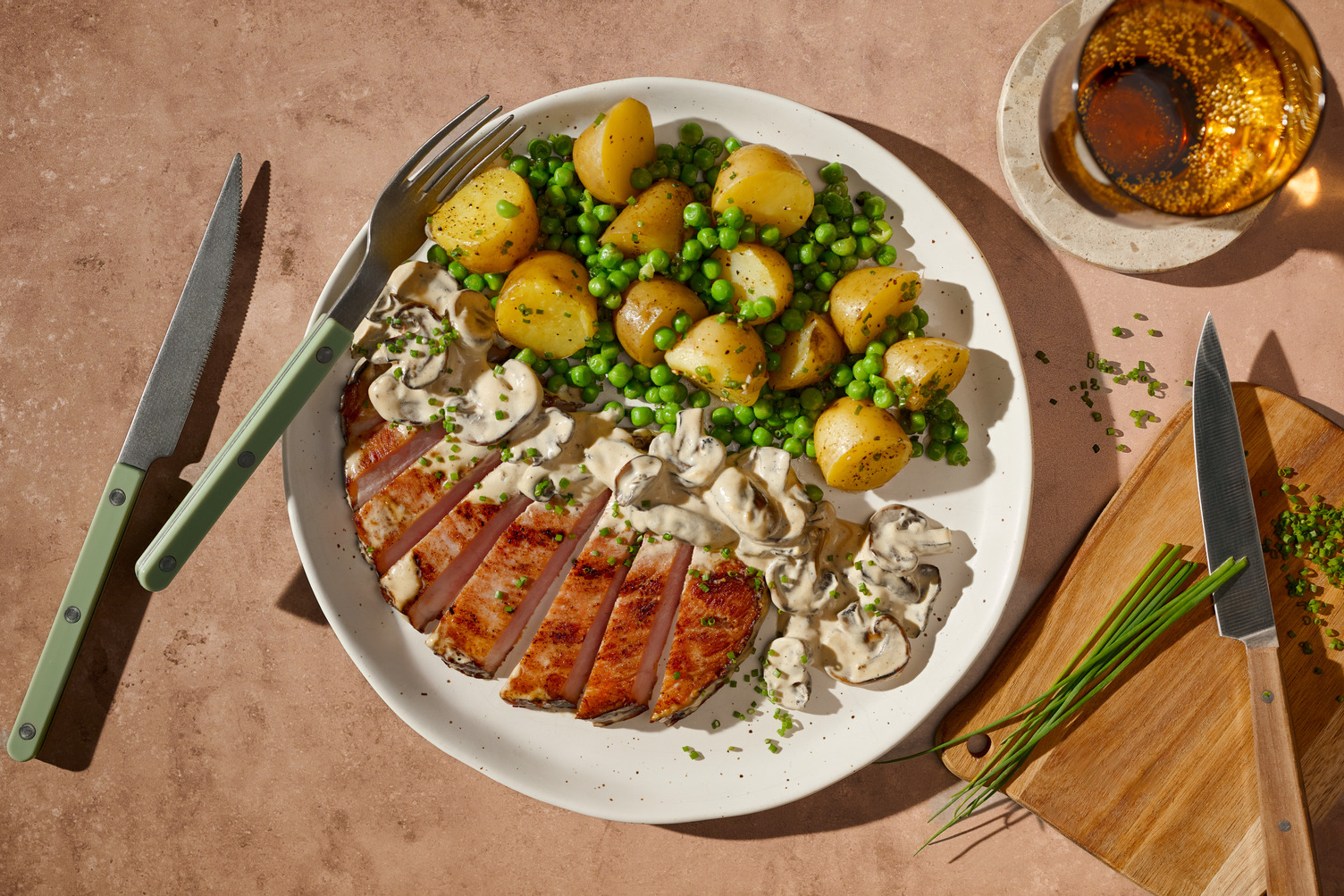 Quick Lamb Steak and Black Garlic Mushroom Sauce