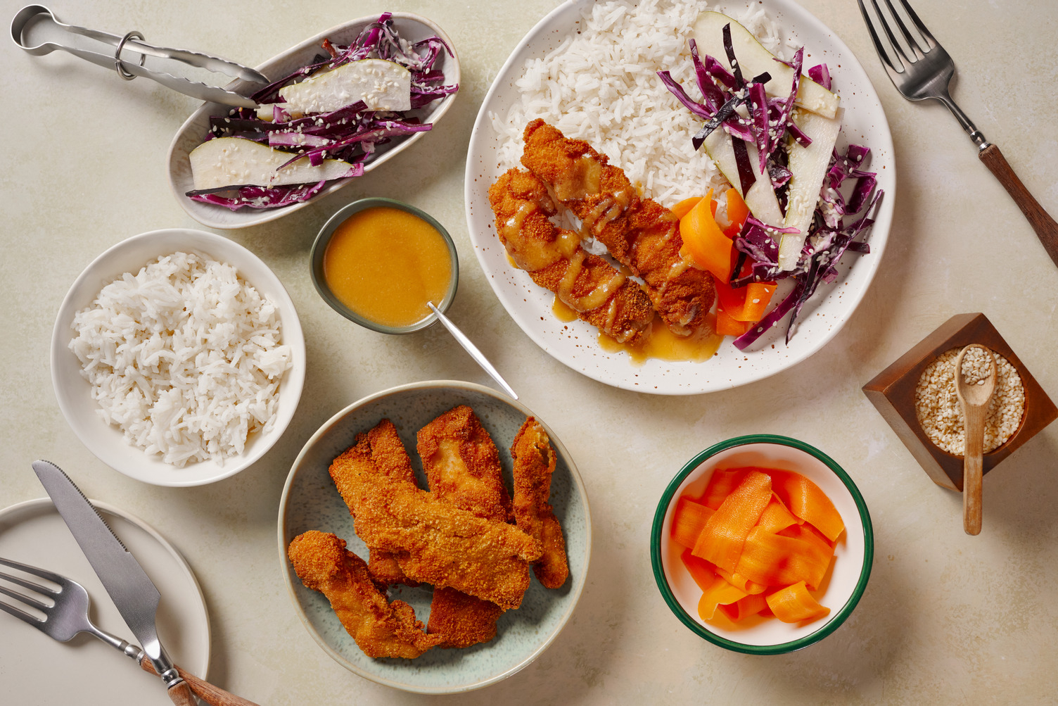 Build Your Own: Miso-Honey Crispy Chicken Rice Bowl